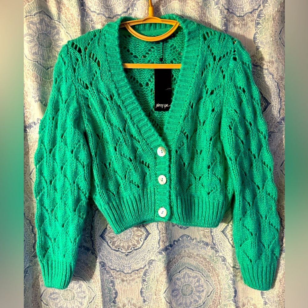 Mint green sweater from Nasty Gal, new with tags.